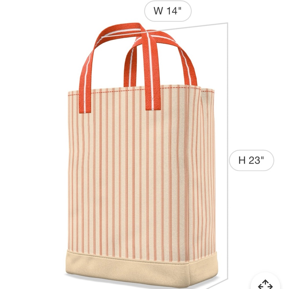 Hearth & Hand Orange and Cream Canvas Tote 2 Pack - Brand New in Plastic